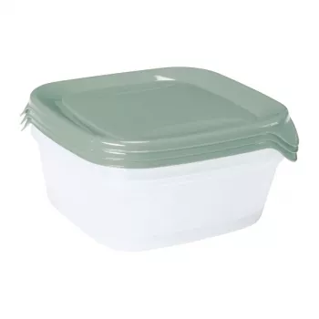 CURVER Fresh&Go kvadratiska matlådor set 3 x 0,8 L grön