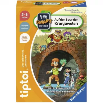 Ravensburger tiptoi Team SMART utreder: På spåren efter kronjuvelerna – interaktivt detektivbrädspel för barn 6 till 10 år, 1–4 spelare, tyskt språk, tiptoi-penna krävs