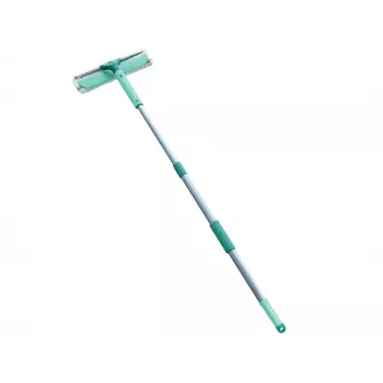 LEIFHEIT Classic fönstertorkare med teleskopstång 100-155 cm, 33 cm avdragare, streckfri, grön/vit
