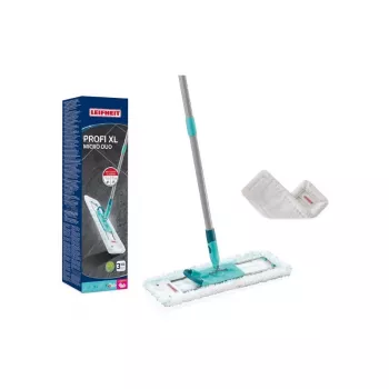 LEIFHEIT Profi XL Micro Duo 42cm golvmopp med vikbart handtag och SuperDuster ersättningsduk