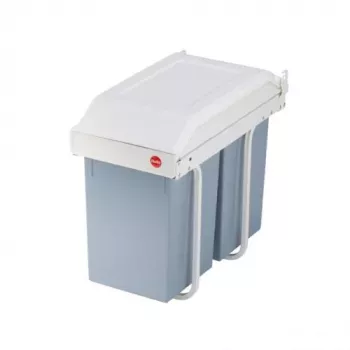 HAILO Multi-Box Duo L underliggande avfallssystem, 2x14L, vit