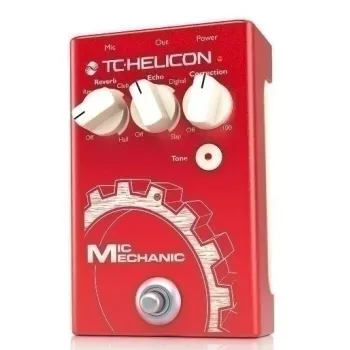 TC Helicon Mic Mechanic 2 vokal-effektpedal med reverb, echo, pitch-korrigering och Adaptive Tone