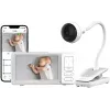 Chillax DM688 videobabyvakt med 2,8 inch färgdisplay, 2,4 GHz FHSS, 300 m räckvidd, intercomfunktion, temperatursensor, vaggvisor, vit