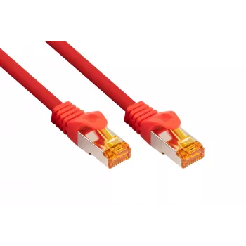 KABELMEISTER Cat.7 S/FTP patchkabel, RJ45, TPE-mantel, halogenfri, röd, 7,5m
