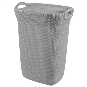 CURVER Knit 57L tvättlåda ljusgrå