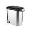 CURVER Pet Life foderförvaringsbehållare med hjul, 12kg, 35L, 49,3x27,8x40,3 cm, silver