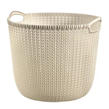 Curver Knit L rund tvättkorg 30L vit 40x39x33cm