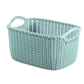 CURVER Basket Knit XS rektangulär förvaringskorg 3L blå 25x18x14cm