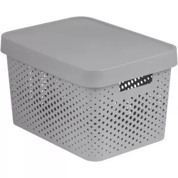 Curver Infinity Recycled 17L förvaringslåda 36x27x22cm grå