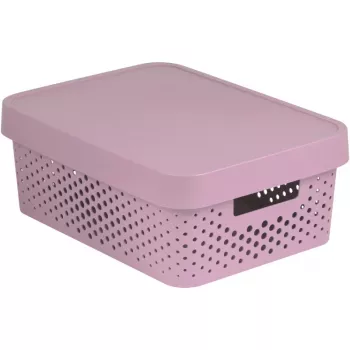 Curver Infinity förvaringslåda av återvunnet material 11 L, 36 x 27 x 14 cm, rosa