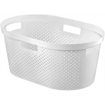 CURVER Infinity Recycled tvättkorg 40L 59x39x27cm vit