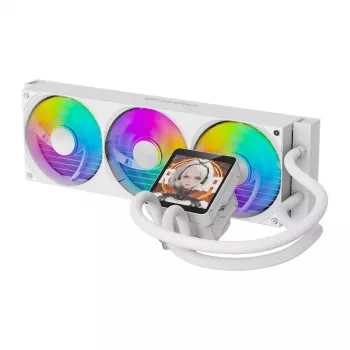 DarkFlash DV360S MAX vit 360mm ARGB AIO vätskekylare för CPU