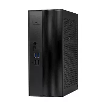 ASRock DeskSlim B760 Mini-PC barebone - Intel B760, LGA1700, DDR4 SO-DIMM, 2x M.2 PCIe Gen4, HDMI 2.1, DP 1.4, VGA, USB-C, Gigabit-LAN, 1,92L, svart