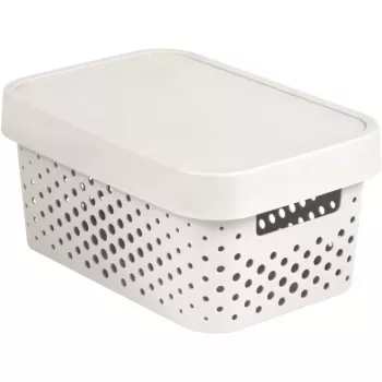 CURVER Infinity Recycled 4,5L förvaringslåda med lock, vit