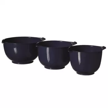 CURVER Mixing Bowl Set 3pcs 1.5L + 2L + 2.5L, Dark Blue