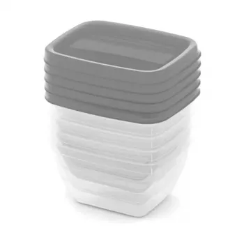 CURVER Vedo förvaringslådset 5x0,25 L transparent grå