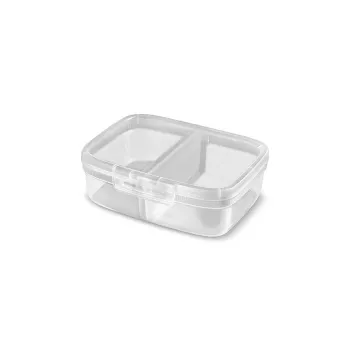 CURVER Snap Box rektangulär förvaringslåda med skiljevägg, 3,3L, Transparent