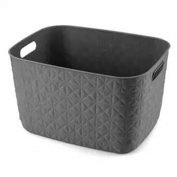 CURVER Softex L 19L förvaringskorg, mörkgrå, 37,9 x 29,2 x 22,1 cm