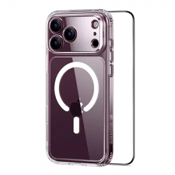 ESR Classic Hybrid MagSafe & härdat glas iPhone 17 Pro Max / 18 Pro Max transparent