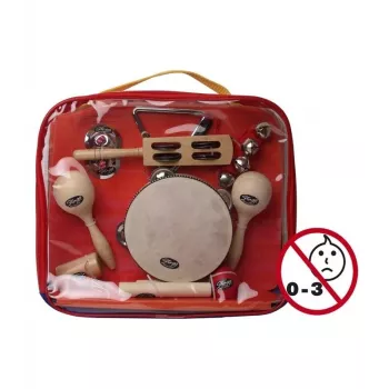 Stagg CPK 01 junior akustiskt trumset för barn, 3-delat shell pack med virveltrumma och crashcymbal, poppelkroppar, svart
