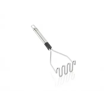 LEIFHEIT ProLine potatismosare 103032 – 18/10 rostfritt stål, ergonomiskt svart handtag, diskmaskinssäker, 285 mm