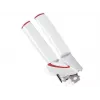 LEIFHEIT konservöppnare Lifty manuell Top-Cut med ergonomiskt handtag, rostfri stålklinga, vit/grå