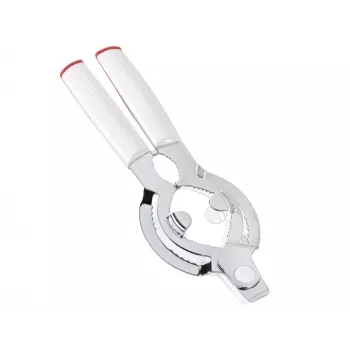 LEIFHEIT ComfortLine glasöppnare 103135 – enkel twist-assist, justerbart handtag, diskmaskinssäker, vit/grå
