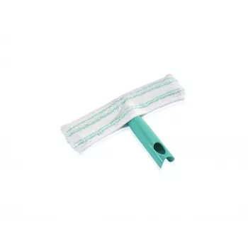 LEIFHEIT fönstertorkare M handskrapa med klicksystem, 28 cm gummiskrapa, ergonomiskt halkfritt grepp, vit/grön