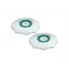 LEIFHEIT Clean Twist Disc mopp ersättningsset, 2 mikrofibermopphuvuden, vit