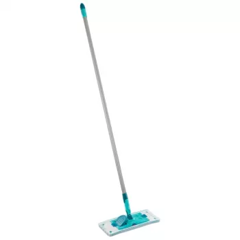 LEIFHEIT POWER CLEAN M Micro Duo flatmopp med teleskophandtag, 33 cm, grön/vit/grå