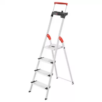 HAILO L85 ComfortLine Aluminium 4-stegs hushållsstege