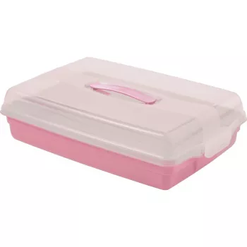 CURVER tårtlåda rektangulär 45x29,5x11,1 cm rosa