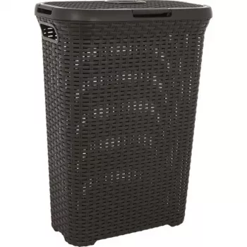 CURVER Style 40L tvättlåda med viklock, rattaneffekt, mörkgrå