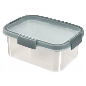 CURVER Smart Eco Fresh rektangulär förvaringslåda 1,2L, transparent med grönt lock, 100 % återvunnen plast