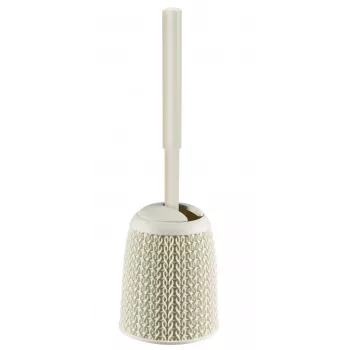 CURVER Knit toalettborste med hållare, vit, Ø14x43 cm