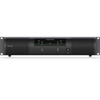 Behringer NX6000 klass-D-slutsteg 2 x 3000W vid 4 ohm med DSP, svart