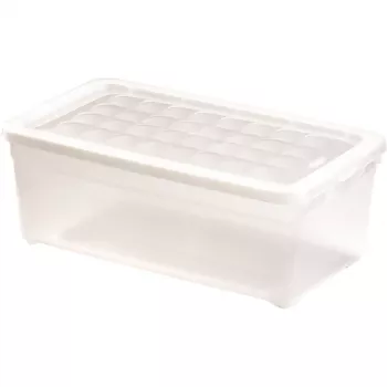 Curver Textile Box 5,7L transparent förvaringslåda med lock, 34,3 x 19,5 x 12,5 cm