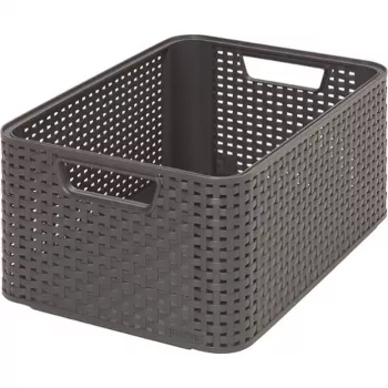 CURVER Style M förvaringslåda 38,6x28,7x17 cm mörkgrå rattanoptik 18L