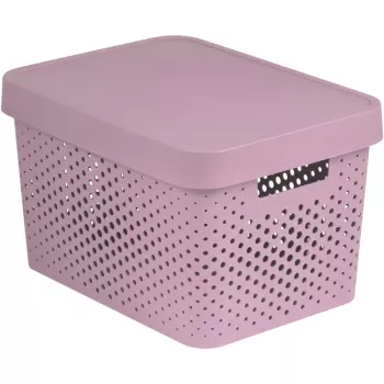 Curver Infinity förvaringslåda av återvunnet material 17 L, 36 x 27 x 22 cm, rosa