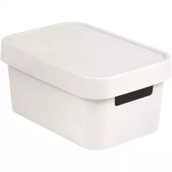 CURVER Infinity Recycled 4,5L förvaringslåda med lock, 27 x 19 x 12 cm, vit