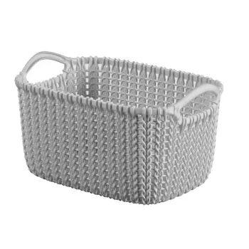 CURVER korg Knit XS rektangulär 3L ljusgrå 25x18x14cm
