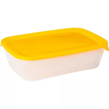 CURVER Fresh & Go set med 3 rektangulära livsmedelsburkar 2L + 1L + 0,5L gul