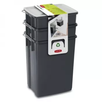CURVER Biobox sopsorteringsset 2x10L + 6L grå
