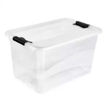 keeeper Crystalbox Cornelia låda med lock 52L, 59,5 x 39,5 x 34 cm, transparent