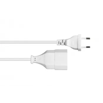 Kabelmeister SK0300-W010 euroförlängningskabel, Type-C-kontakt till eurouttag, 1 m, 0,75 mm², vit
