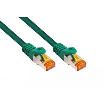 Kabelmeister Cat.7 S/FTP patchkabel, RJ45, TPE, halogenfri, grön, 3 m