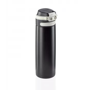 LEIFHEIT Thermo Flip 600 ml svart isolerad resebägare