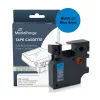 MediaRange plastbandskassett, ersätter Dymo D1 40916/S0720710, 9 mm x 7 m, laminerad, permanent vidhäftande, svart på blå (MRDY40916)