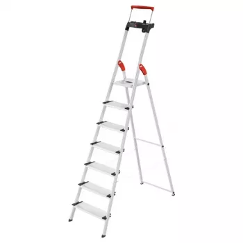 HAILO L85 ComfortLine aluminiumhushållsstege, 7 steg, 150 kg, EN 131