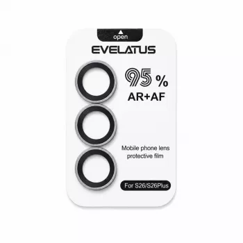 Evelatus Samsung Galaxy S26 kameraobjektivskydd Armor Clear - 9H härdat glas, ultratunn, anti-fingeravtryck, bubblfri
